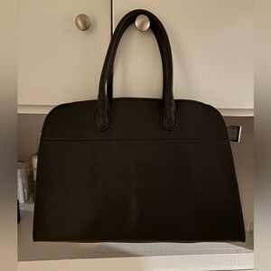 The Row Black Structured Leather Tote